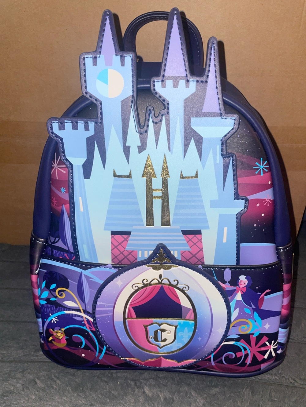 Loungefly Disney Cinderella Coach Castle Series Mini Backpack New with Tags